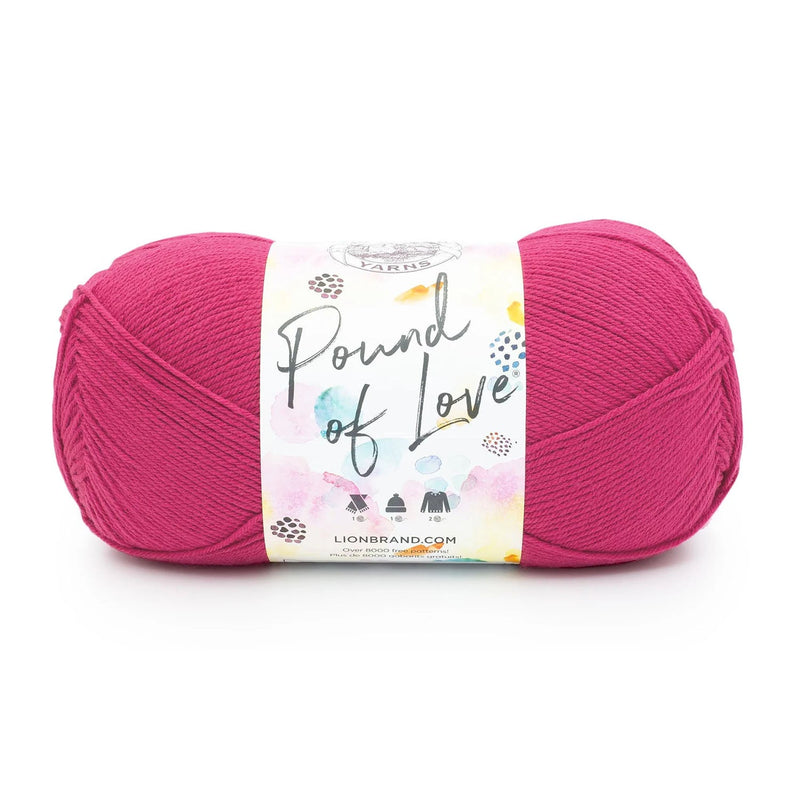 Lion Brand Pound Of Love Yarn - Cerise 454g
