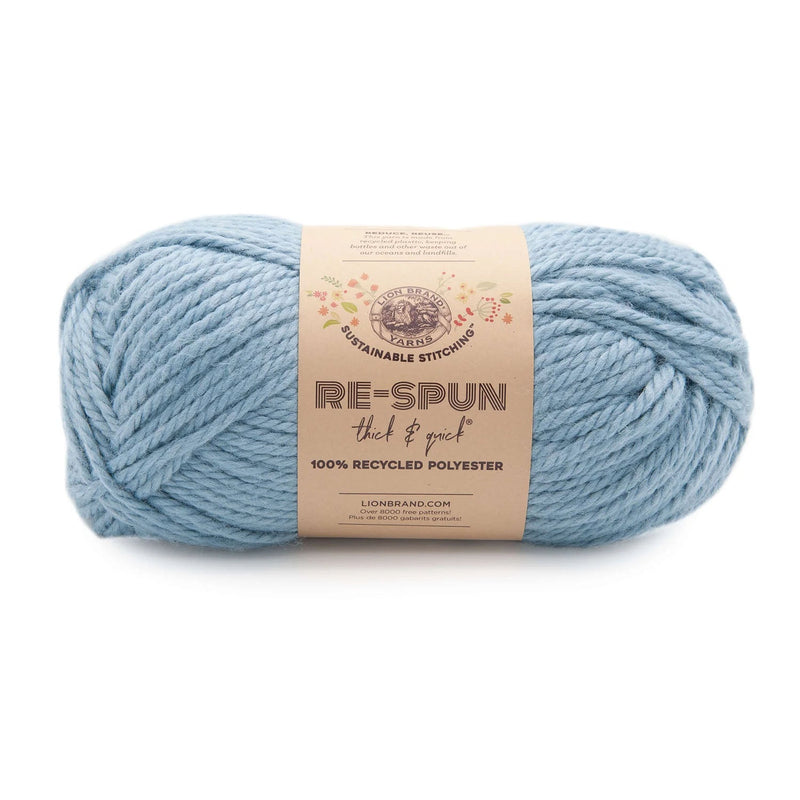 Lion Brand Re-Spun Thick & Quick Yarn - Faded Denim