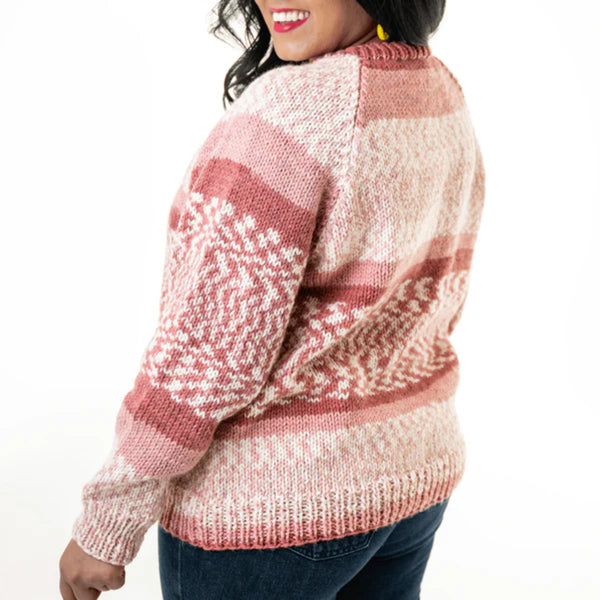 Lion Brand Wool-Ease Fair Isle Yarn - Charcoal/Medium Grey