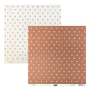 Luxe Designs 12"x12" Double Sided Cardstock - Simple Calico - Brown.
Side one - White with brown dots.
Side two - Brown with white dots.