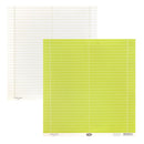 Luxe Designs 12"x12" Double Sided Cardstock - Simple Ledger - Lime.
Side one - White with lime lines.
Side two - Lime with white lines.