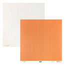 Luxe Designs 12"x12" Double Sided Cardstock - Simple Pinstripe - Orange.
Side one - White with orange lines.
Side two - Orange with white lines.