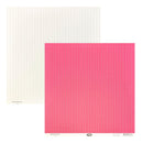 Luxe Designs 12"x12" Double Sided Cardstock - Simple Pinstripe - Pink.
Side one - White with pink lines.
Side two - Pink with white lines.