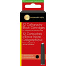 Manuscript Calligraphy Cartridges 12/Pkg Black