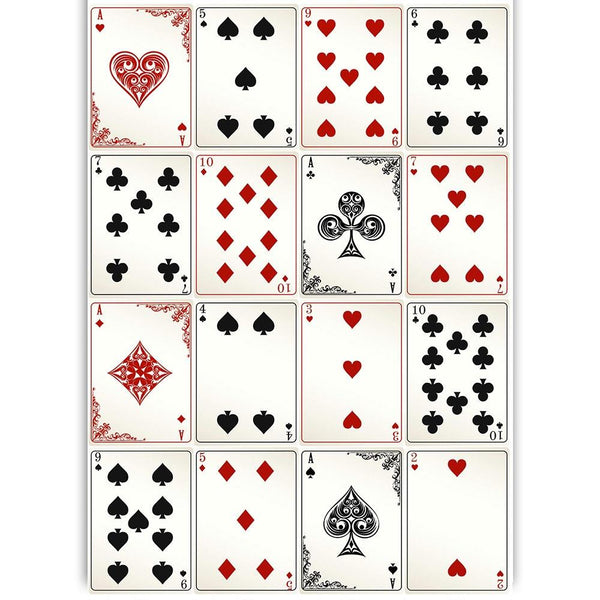 Dress My Craft Transfer Me Sheet A4 Playing Cards #1*