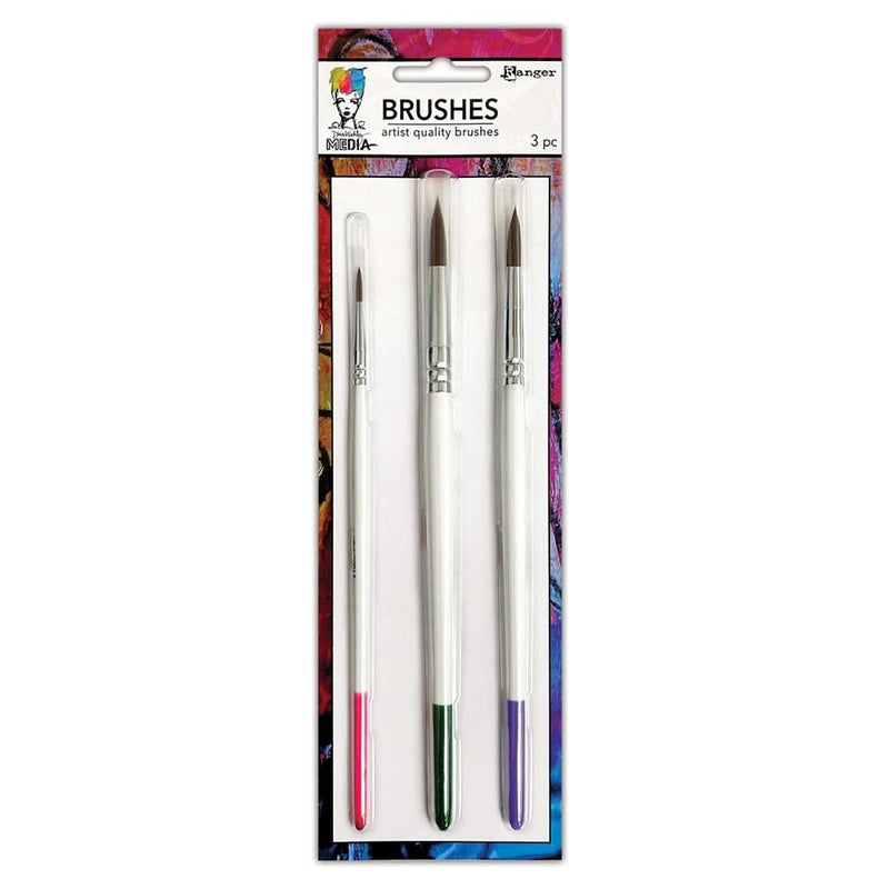 Dina Wakley MEdia Soft Bristle Brush Set #2, #8 & #12
