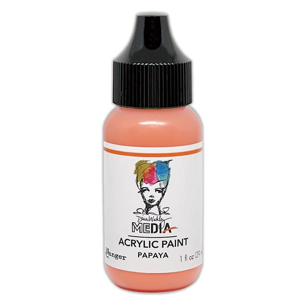 Dina Wakley Media Heavy Body Acrylic Paint 1oz - Papaya