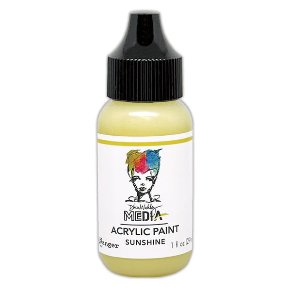 Dina Wakley Media Heavy Body Acrylic Paint 1oz - Sunshine
