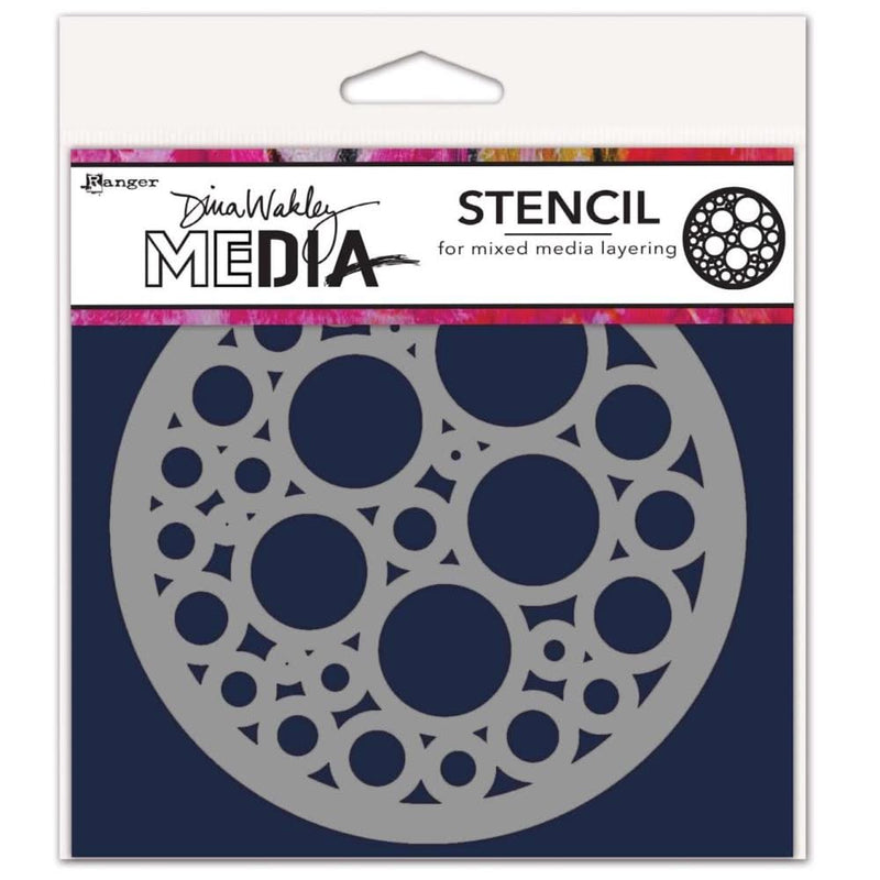 Dina Wakley Media Stencils 5"x 5" - Bubbles Coaster
