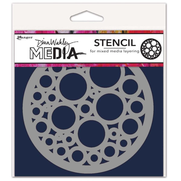 Dina Wakley Media Stencils 5"X5" - Bubbles Coaster