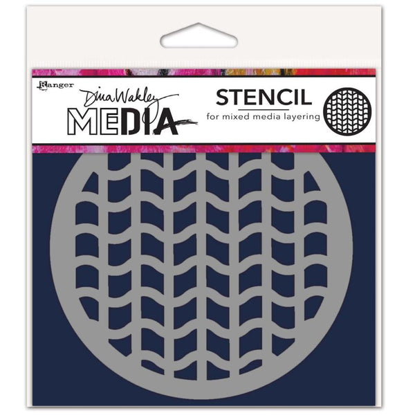 Dina Wakley Media Stencils 5"X5" - Fire Tracks Coaster