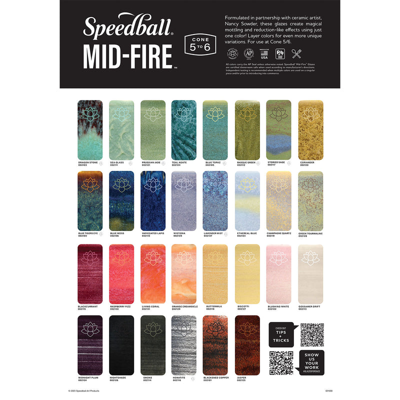 Speedball Mid-Fire Glaze 473ml - Raspberry Fizz