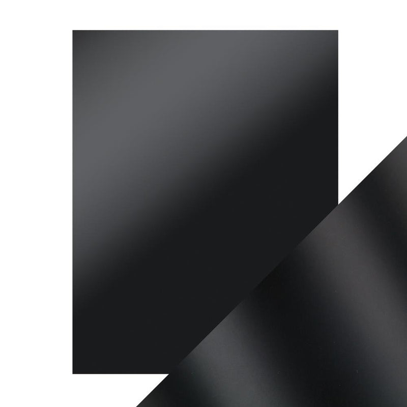 Craft Perfect Satin Mirror Cardstock 8.5"X11" 5/Pkg Satin -Black Velvet*