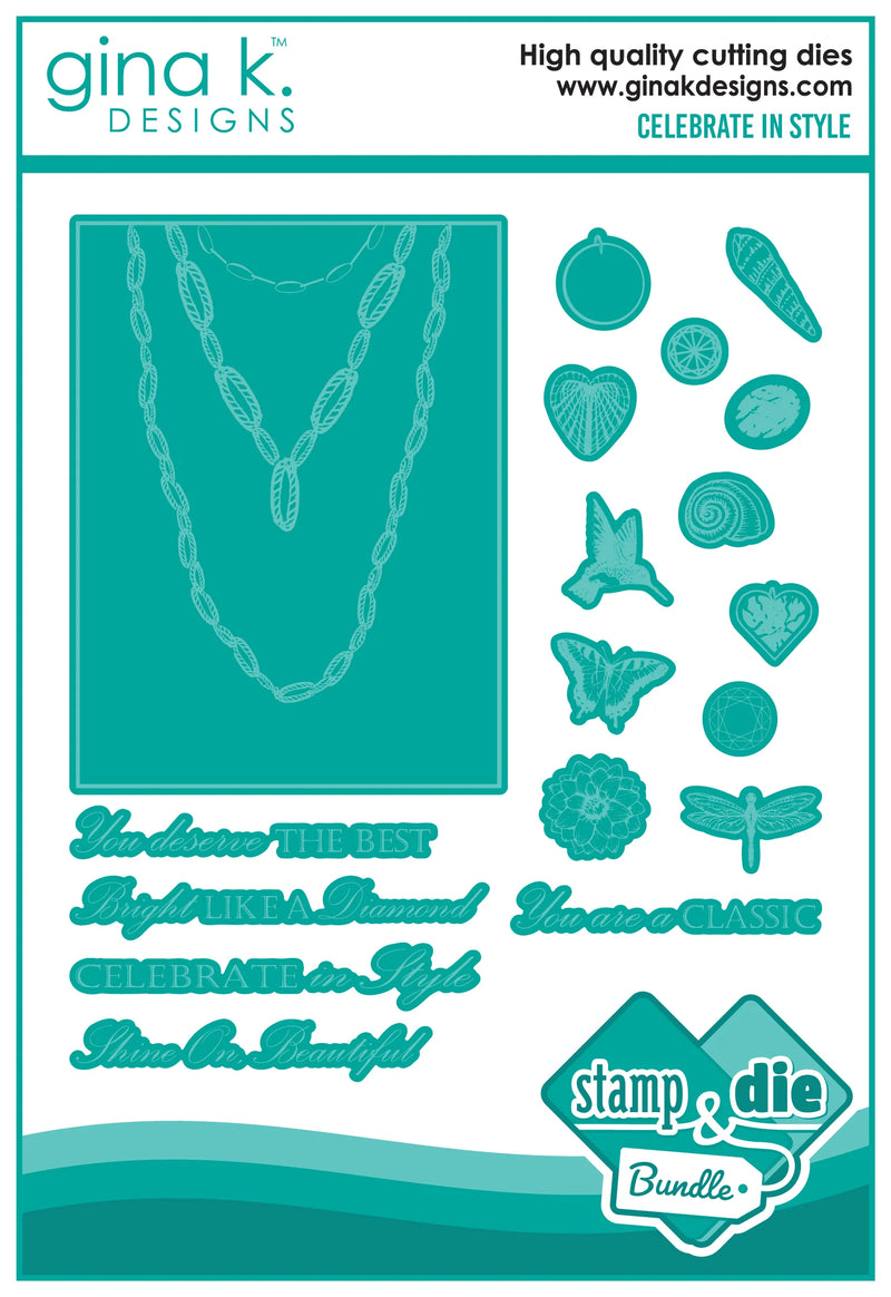 Gina K Designs Stamp & Die Set - Celebrate in Style*
