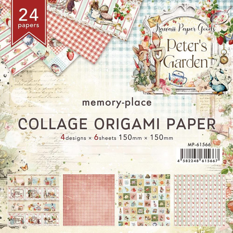 Memory Place - by Asuka Studio Collage Origami Papers 5.9"X5.9" 24/Pkg Peter's Garden