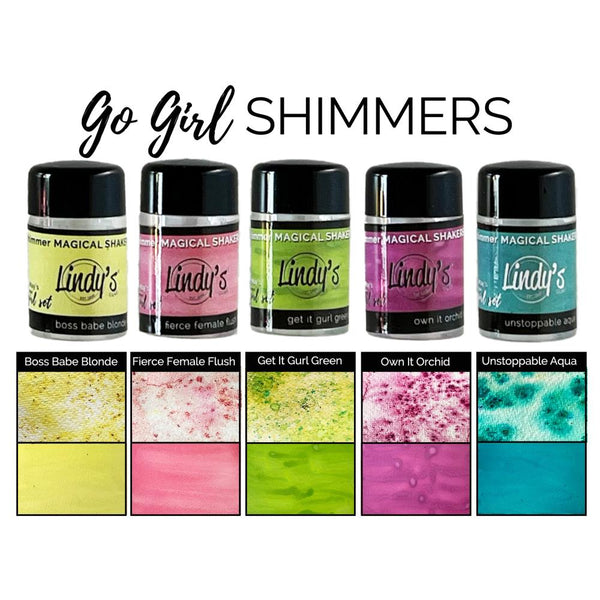 Lindy's Stamp Gang Magical Shaker 2.0 Set 5/Pkg Go Girl Shimmers