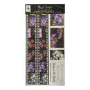 Magic Scraps Clear & Creative Freeze Frames sticker sheet featuring spring flowers, a bumblebee, and a quote, shown in its packaging against a white background.