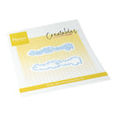Marienne Design Creatables die set on a white grid backing card with yellow accents, showing two light blue metal cutting dies.