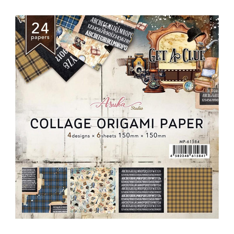 Memory Place Collage Origami Papers 5.9"x 5.9" 24/Pkg - Get A Clue