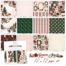 Collection of Christmas-themed paper sheets and design elements with 'Season of Joy' branding.