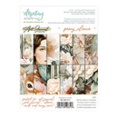 Mintay Papers 'peony silence' art journal paper pad packaging, featuring a 6 x 8 inch sheet of 24 double-sided sheets with illustrated floral and portrait designs.