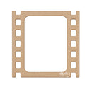 A rectangular kraft paper cardstock template with a film strip border design, featuring a central cutout and a 'Mintay Paper' logo printed in the bottom right corner, shown on a solid white background.