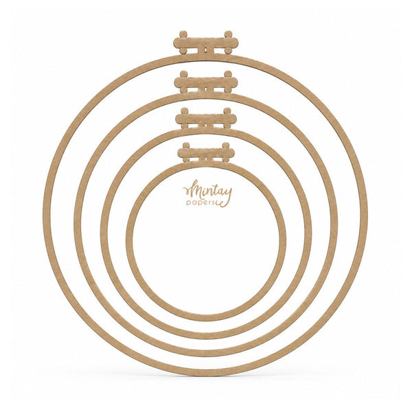Mintay HDF Craft Base 4 Pcs - Embroidery Hoops