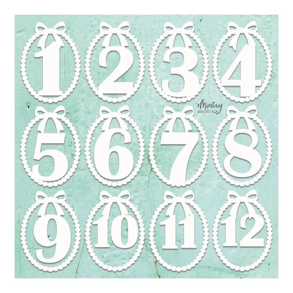 Mintay Chipboard Embellishments - Number Frames