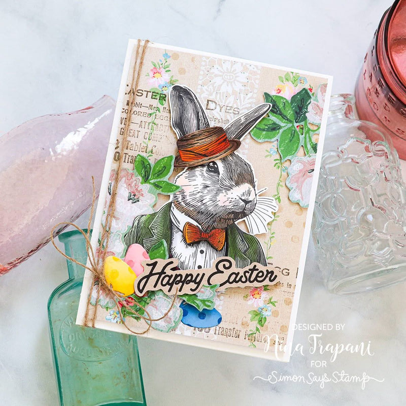 Tim Holtz Cling Stamps 7"x 8.5" - Mr. Rabbit