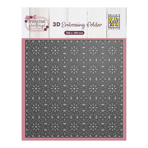 Nellie's Choice 3D Embossing Folder - Easter Tiles