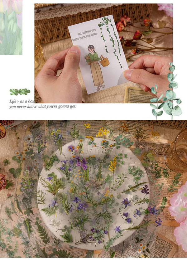 Poppy Crafts Natural Sticker Pack - Clovers