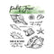 Picket Fence Studios Clear Stamp Set - Seashells Waiting to be Found