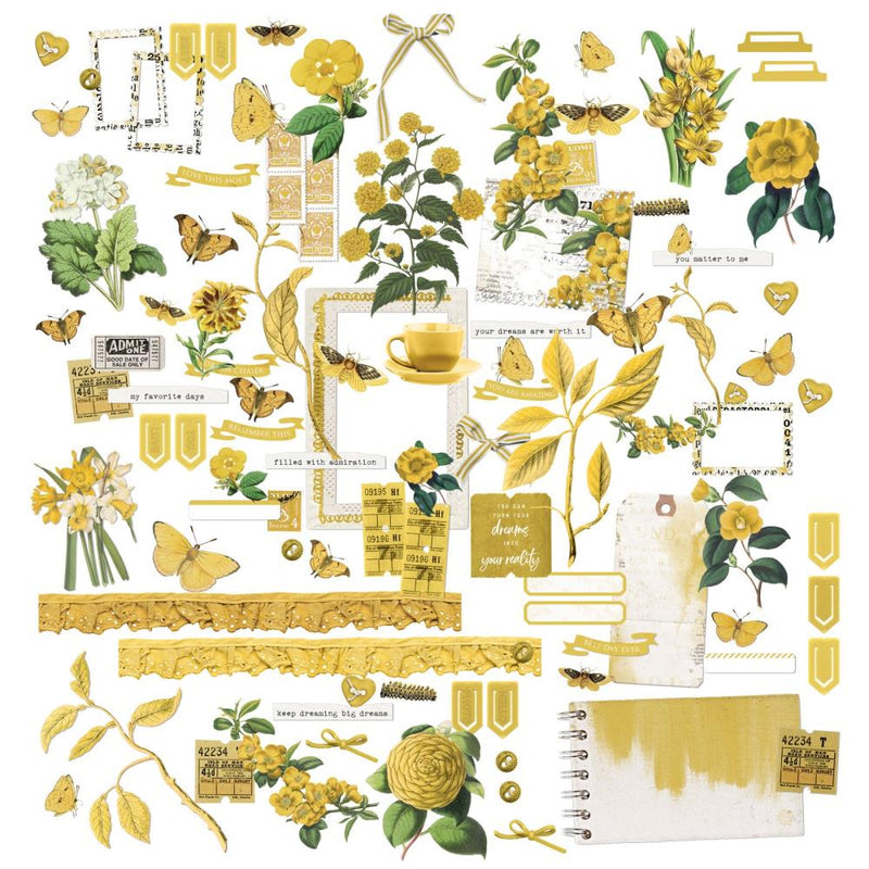 49 And Market Colour Swatch: Ochre Laser Cut Outs Elements