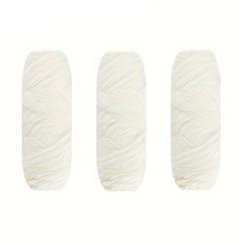 Poppy Crafts Velour Yarn 100g 3 Pack - Off White