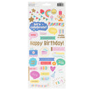 Pebbles All The Cake Cardstock Stickers 6"x 12" 78/Pkg w/Foil Accents