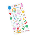 Pebbles All The Cake Puffy Stickers 36/Pkg - Icons w/Foil Accents