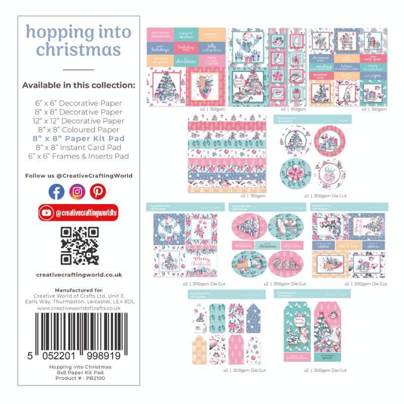 The Paper Boutique Hopping into Christmas 8"x 8" Paper Kit