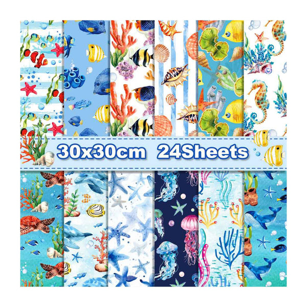 Poppy Crafts 12"x 12" Paper Pack #120 - Ocean