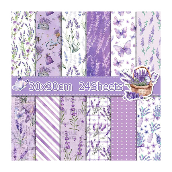 Poppy Crafts 12"x 12" Paper Pack #123 - Lavender