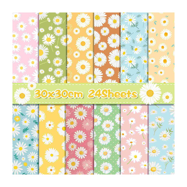 Poppy Crafts 12"x 12" Paper Pack #124 - Daisies