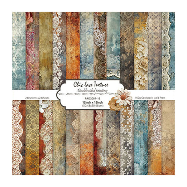 Poppy Crafts 12"x 12" Paper Pack #131 - Chic Lace