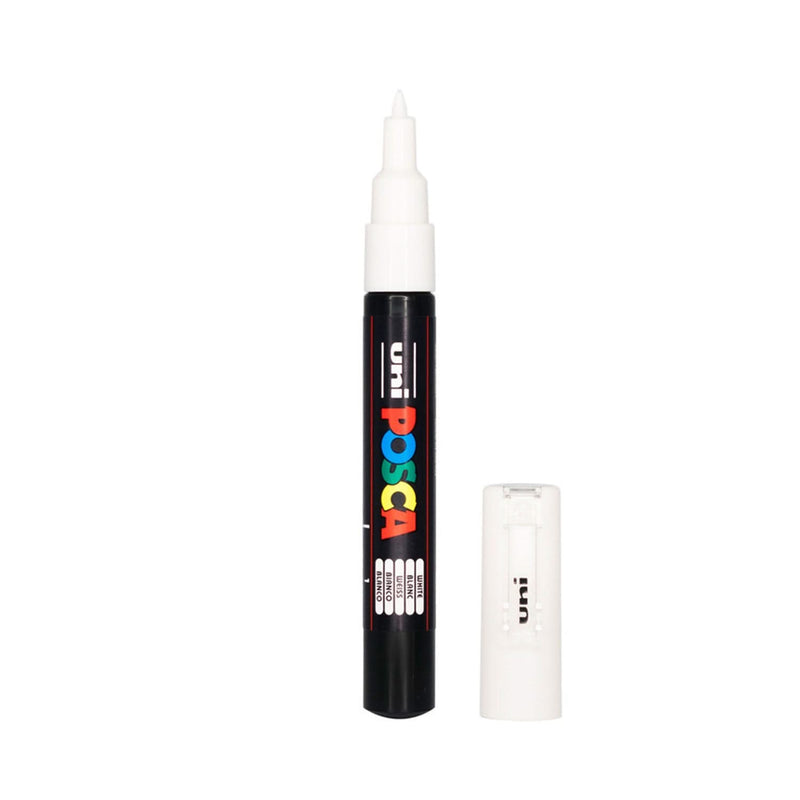 POSCA Extra-Fine Bullet Tip Paint Marker Pen PC-1M - White
