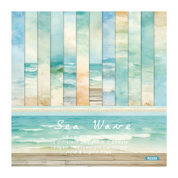 Poppy Crafts 6"x6" Paper Pack #236 - Sea Wave