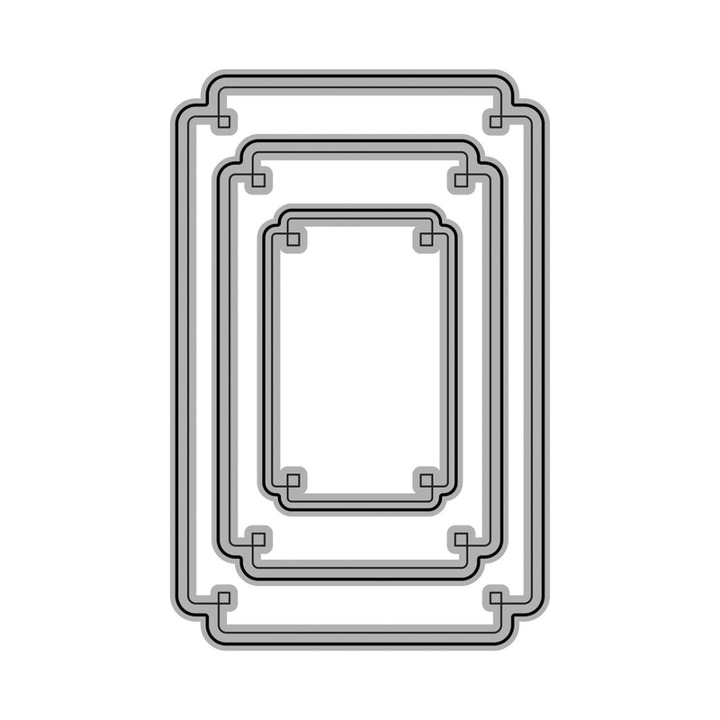 Poppy Crafts Cutting Dies #1035 - Nesting Dies - Art Deco Frames #6