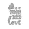 Poppy Crafts Cutting Dies #1055 - Love Mom Dad