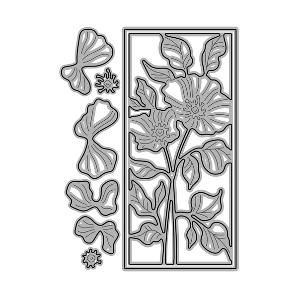 Poppy Crafts Cutting Dies #767 - Fancy Floral Banner #2*