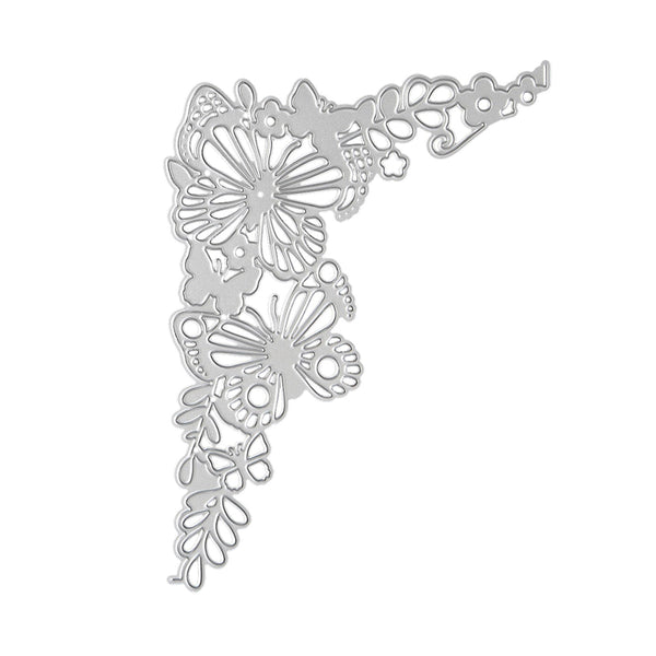 Poppy Crafts Cutting Dies #837 - Floral Butterfly Corner