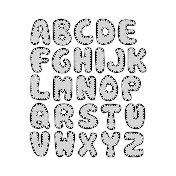 Poppy Crafts Cutting Dies #846 - Stitched Balloon Alphabet