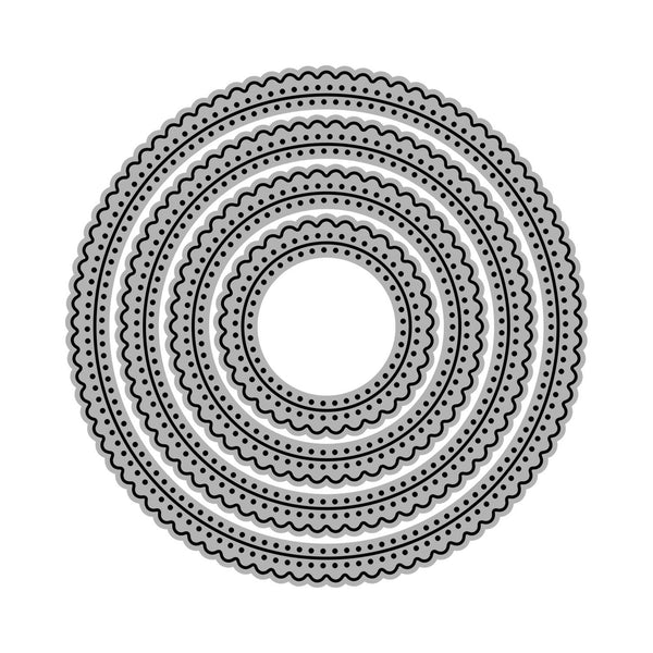 Poppy Crafts Cutting Dies #858 - Nesting Dies - Doily Circles