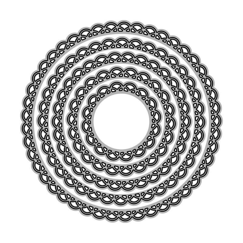 Poppy Crafts Cutting Dies #862 - Nesting Dies - Doily Circles #2